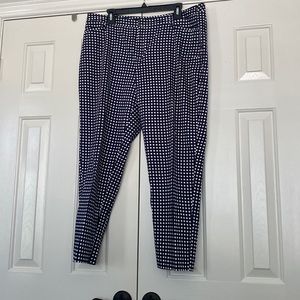 Roz&Ali navy & white checkered pants